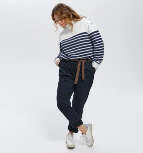 Pantalon chino Femme - Marine